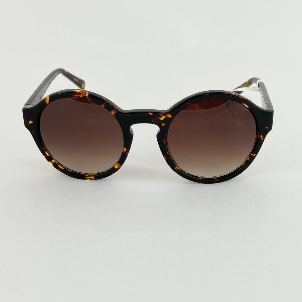 Elie Tahari Black & Gold Round Sunglasses MSRP $158